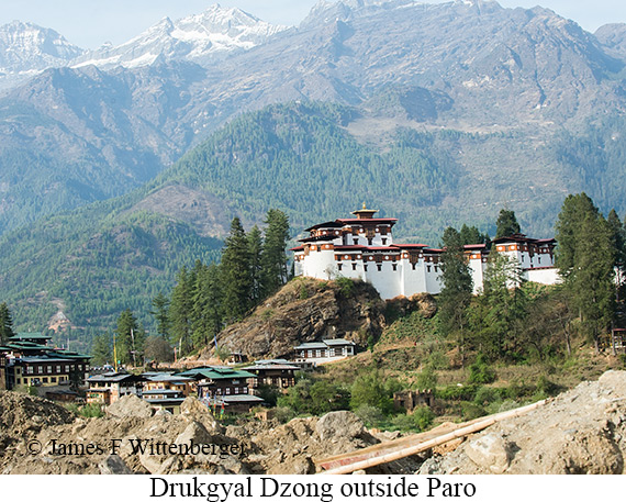 Drugyal Dzong in Paro - © James F Wittenberger and Exotic Birding LLC