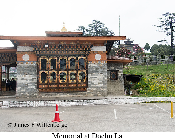 Memorial at Dochu La - © James F Wittenberger and Exotic Birding LLC