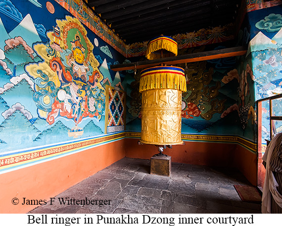 Bell ringer in Punakha Dzong - © James F Wittenberger and Exotic Birding LLC