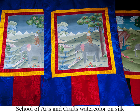 Example of paint on silk made at School of Arts and Crafts - © James F Wittenberger and Exotic Birding LLC